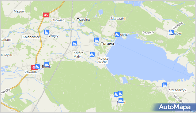 mapa Kotórz Wielki, Kotórz Wielki na mapie Targeo