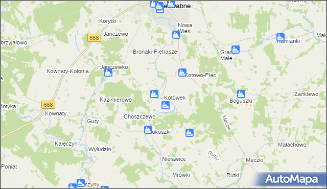 mapa Kotówek, Kotówek na mapie Targeo