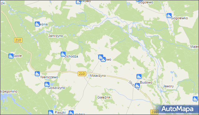 mapa Kotowo gmina Dębnica Kaszubska, Kotowo gmina Dębnica Kaszubska na mapie Targeo