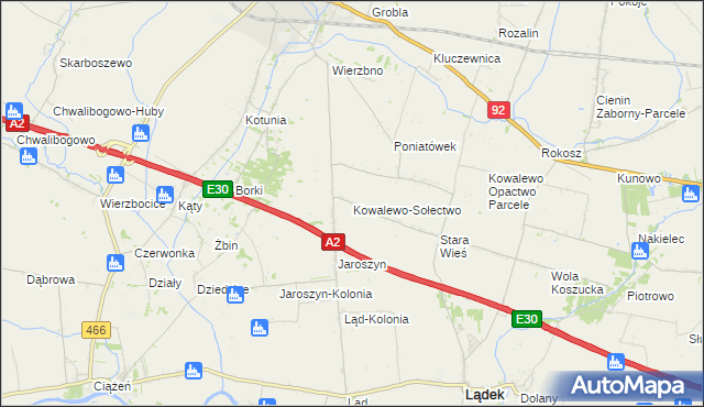 mapa Kowalewo-Sołectwo, Kowalewo-Sołectwo na mapie Targeo