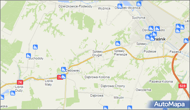 mapa Kowalin, Kowalin na mapie Targeo