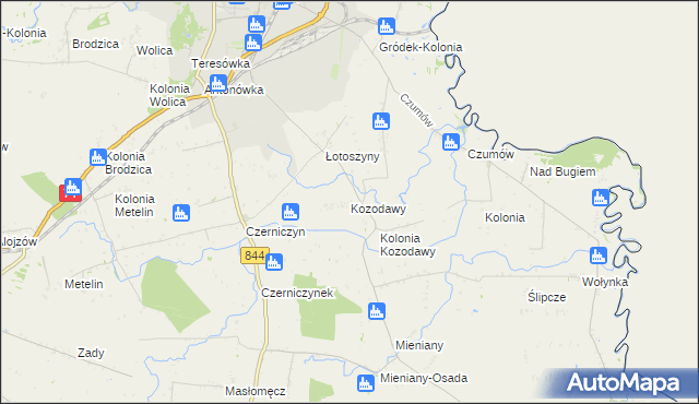 mapa Kozodawy, Kozodawy na mapie Targeo