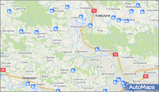 mapa Krajowice, Krajowice na mapie Targeo