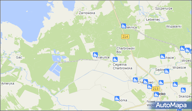 mapa Krakulice, Krakulice na mapie Targeo