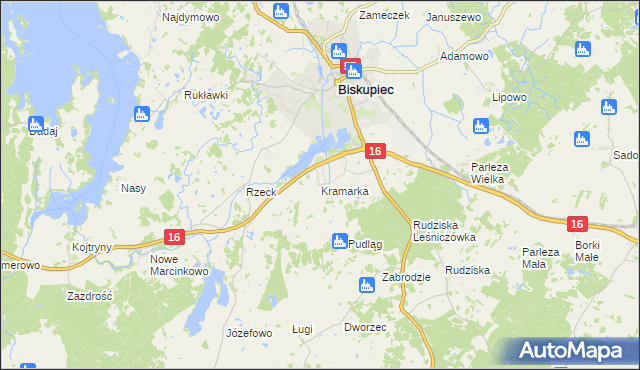 mapa Kramarka, Kramarka na mapie Targeo