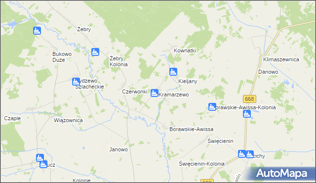mapa Kramarzewo gmina Radziłów, Kramarzewo gmina Radziłów na mapie Targeo