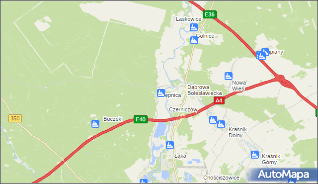 mapa Krępnica, Krępnica na mapie Targeo