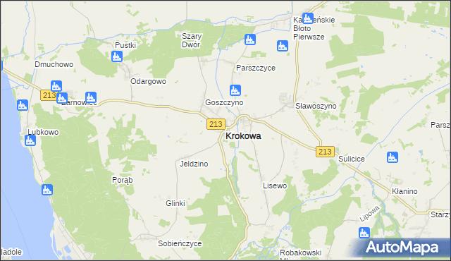 mapa Krokowa, Krokowa na mapie Targeo