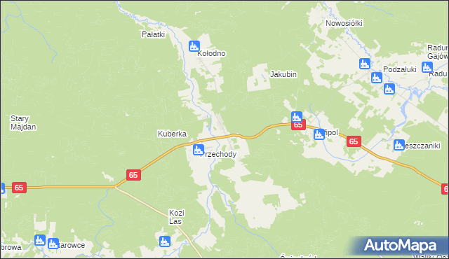 mapa Królowy Most, Królowy Most na mapie Targeo