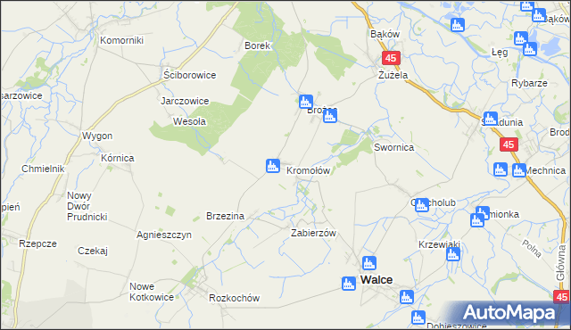 mapa Kromołów, Kromołów na mapie Targeo