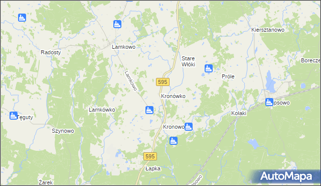 mapa Kronówko, Kronówko na mapie Targeo