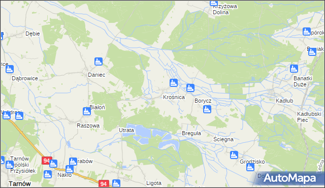 mapa Krośnica gmina Izbicko, Krośnica gmina Izbicko na mapie Targeo