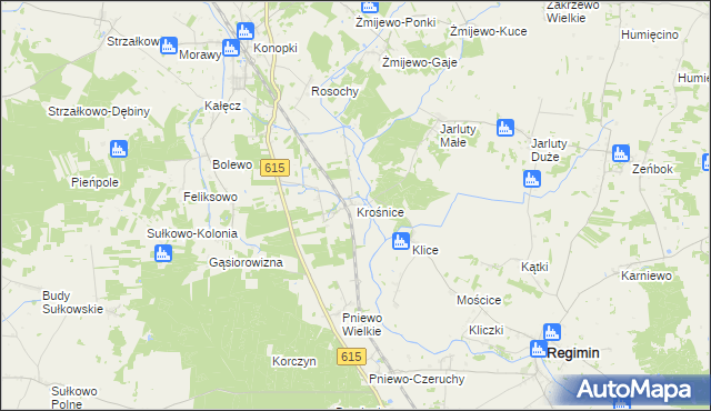 mapa Krośnice gmina Stupsk, Krośnice gmina Stupsk na mapie Targeo