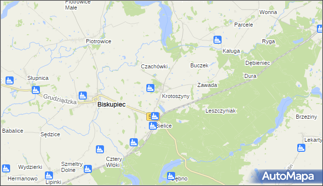 mapa Krotoszyny, Krotoszyny na mapie Targeo