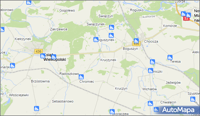 mapa Kruczynek, Kruczynek na mapie Targeo