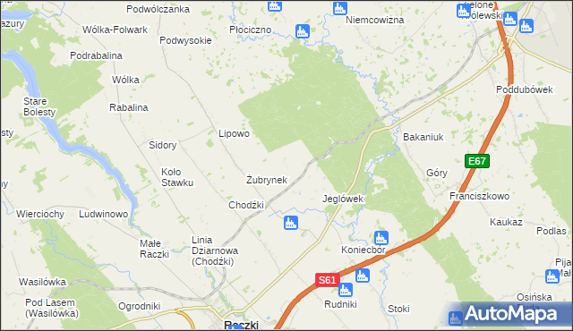 mapa Krukówek gmina Raczki, Krukówek gmina Raczki na mapie Targeo