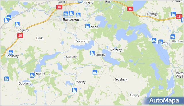 mapa Krupoliny, Krupoliny na mapie Targeo