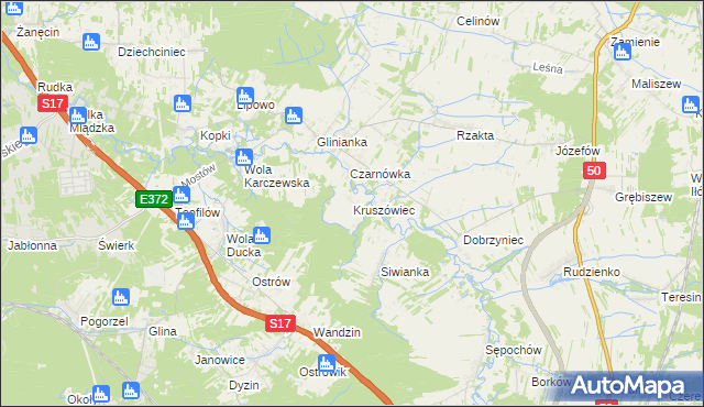 mapa Kruszówiec, Kruszówiec na mapie Targeo
