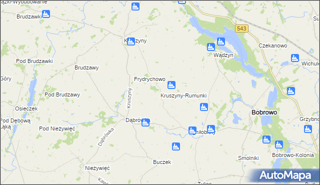 mapa Kruszyny-Rumunki, Kruszyny-Rumunki na mapie Targeo