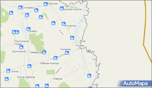 mapa Kryłów, Kryłów na mapie Targeo
