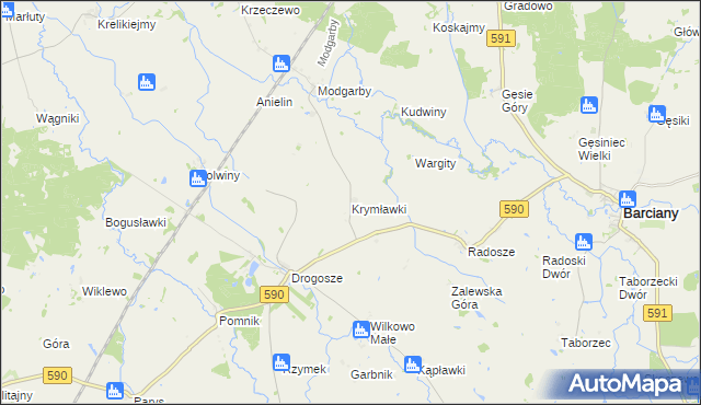 mapa Krymławki, Krymławki na mapie Targeo