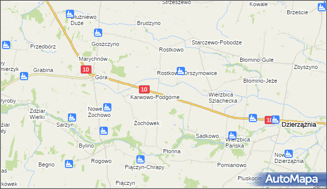 mapa Krzywanice gmina Staroźreby, Krzywanice gmina Staroźreby na mapie Targeo