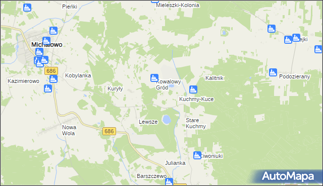 mapa Kuchmy-Pietruki, Kuchmy-Pietruki na mapie Targeo