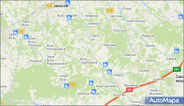 mapa Kuklówka Zarzeczna, Kuklówka Zarzeczna na mapie Targeo
