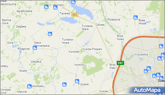 mapa Kuków-Folwark, Kuków-Folwark na mapie Targeo
