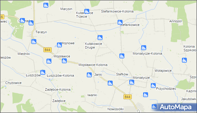 mapa Kułakowice Pierwsze, Kułakowice Pierwsze na mapie Targeo