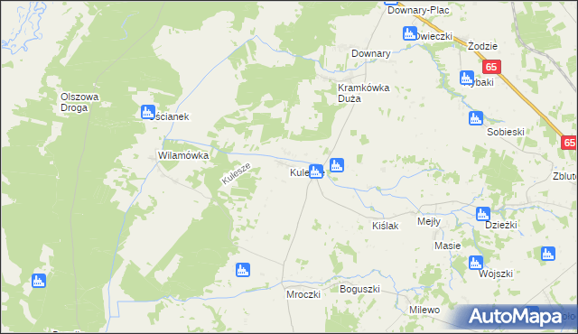 mapa Kulesze gmina Mońki, Kulesze gmina Mońki na mapie Targeo