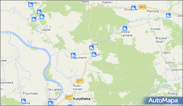 mapa Kulno, Kulno na mapie Targeo