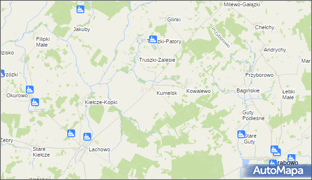 mapa Kumelsk, Kumelsk na mapie Targeo