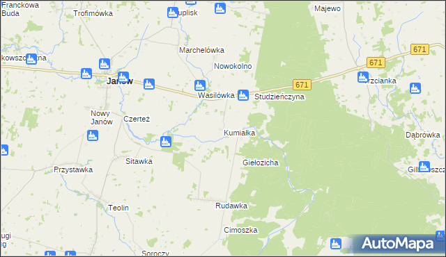 mapa Kumiałka, Kumiałka na mapie Targeo