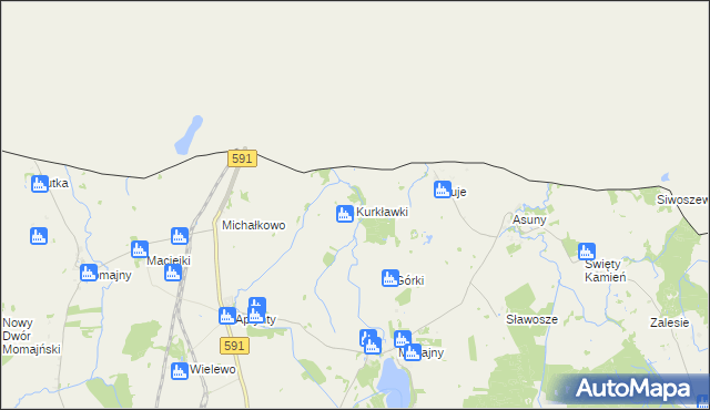 mapa Kurkławki, Kurkławki na mapie Targeo