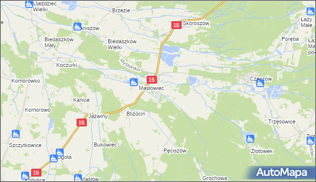 mapa Kuźniczysko, Kuźniczysko na mapie Targeo