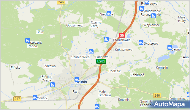 mapa Łachowo, Łachowo na mapie Targeo