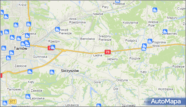 mapa Ładna, Ładna na mapie Targeo