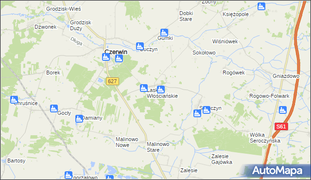 mapa Laski Szlacheckie, Laski Szlacheckie na mapie Targeo