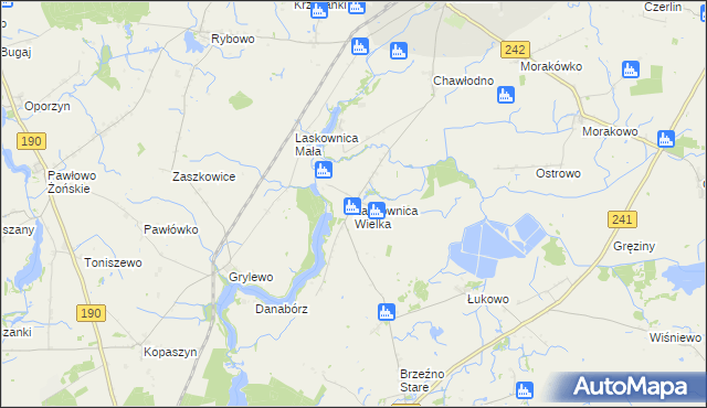 mapa Laskownica Wielka, Laskownica Wielka na mapie Targeo