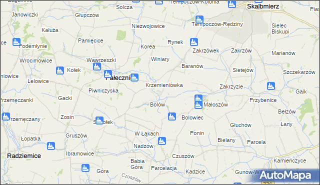 mapa Łaszów, Łaszów na mapie Targeo