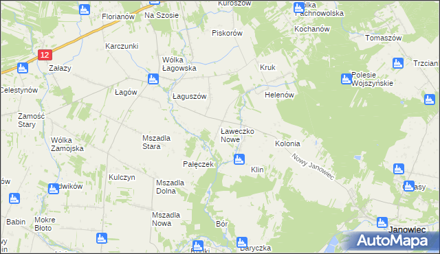 mapa Ławeczko Nowe, Ławeczko Nowe na mapie Targeo