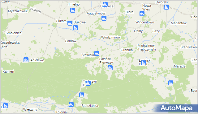 mapa Łazińsk Pierwszy, Łazińsk Pierwszy na mapie Targeo