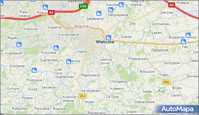 mapa Lednica Górna, Lednica Górna na mapie Targeo