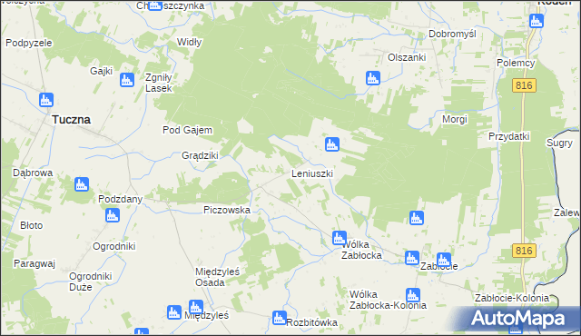 mapa Leniuszki, Leniuszki na mapie Targeo