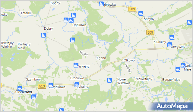 mapa Łępno, Łępno na mapie Targeo