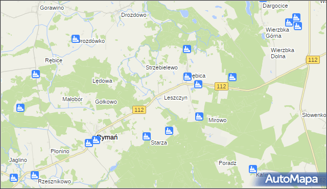 mapa Leszczyn, Leszczyn na mapie Targeo