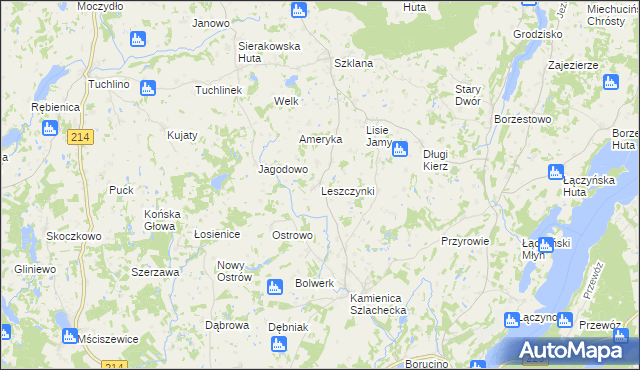 mapa Leszczynki, Leszczynki na mapie Targeo