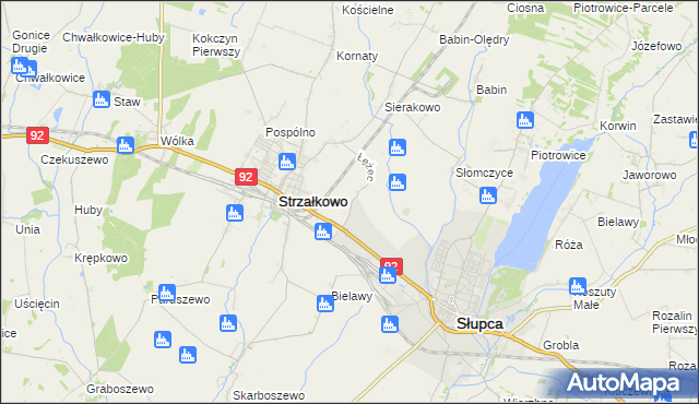 mapa Łężec gmina Strzałkowo, Łężec gmina Strzałkowo na mapie Targeo