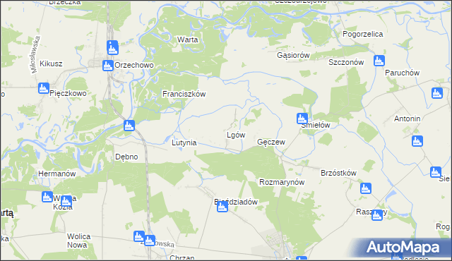 mapa Lgów, Lgów na mapie Targeo